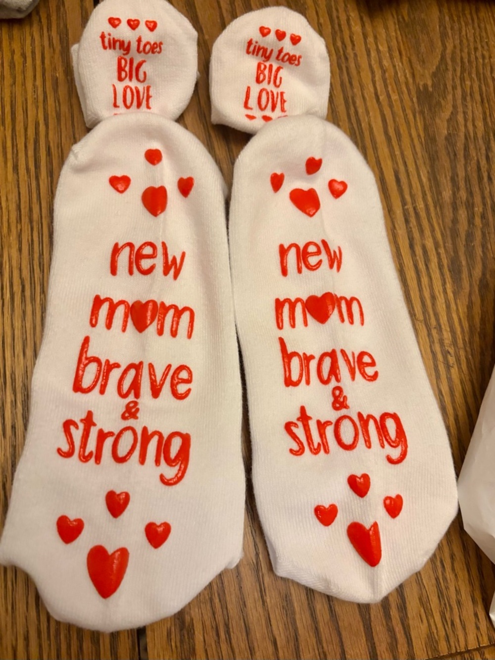 New Mom & Baby Gift White Socks